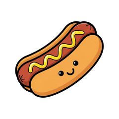 Cute Hotdog Cartoon. (7)