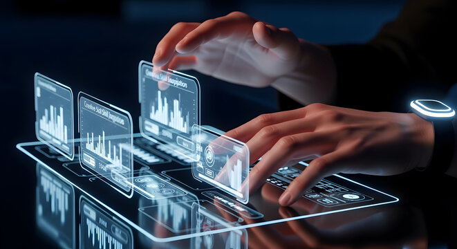 A futuristic digital tree representing the growth of data and network connectivity stands in a high-tech environment, symbolizing the evolution of artificial intelligence and the global information ec