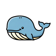 Obraz premium Cute Whale Illustration. (1)