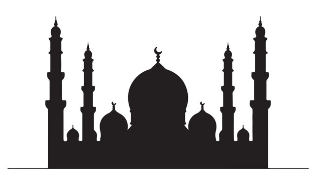 A mosque vector with clean lines and peaceful vibes