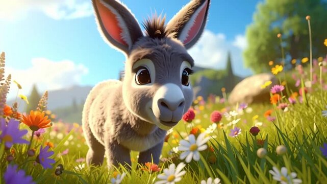 Niedlicher kleiner Esel