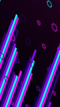 Creating a Dynamic Visual Scene with Neon Vertical Light Strips