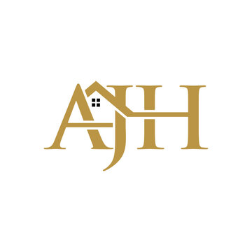 initial letter AJH real estate monogramlogo