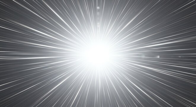 Bright light burst with radial lines
