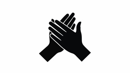 Fototapeta premium Two hands clapping together to symbolize applause and appreciation.