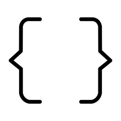 brackets line icon
