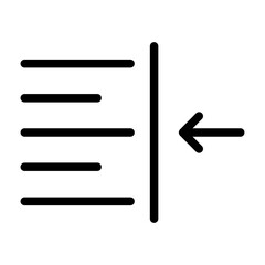right indent line icon