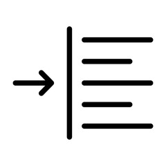 left indent line icon