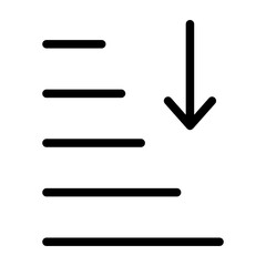 sorting line icon