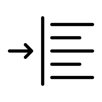 left indent line icon