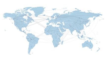 Fototapeta premium Minimal World Map Business Background with Soft Corporate Style