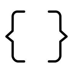 brackets glyph icon