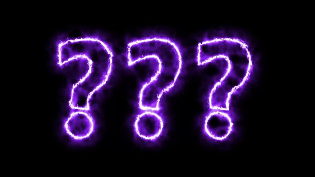 Enigmatic Question Mark enveloped. Burning question mark, Flaming question marks burning with bright red and yellow fire on black background symbolizing uncertainty.