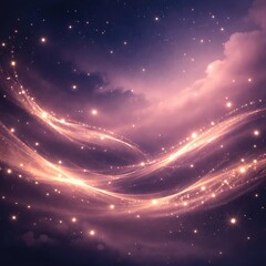 Obraz premium Abstract starry night sky background with glowing stars in deep space