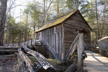 Old vintage houses up in the mountains