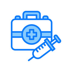 Fototapeta premium Medical blue icon 