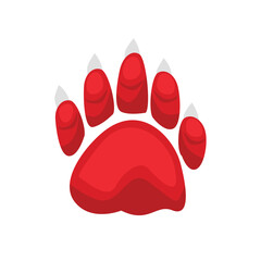 Fototapeta premium Tiger paw logo, tiger paw graphic vector image, tiger paw print symbol, paw of a tiger vector illustration
