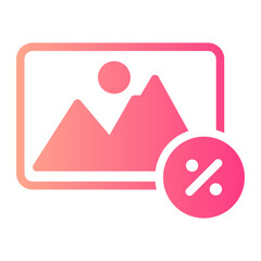 percent gradient icon