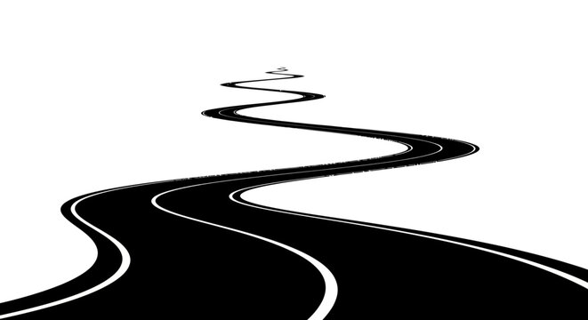Winding Road Ahead: Perspective View