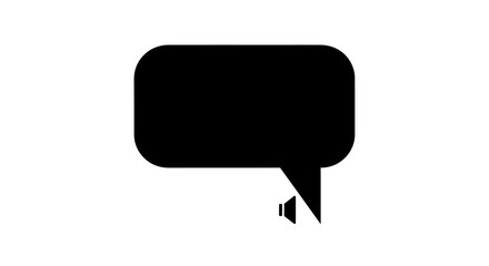 Fototapeta premium Speech bubble with sound icon, communication concept