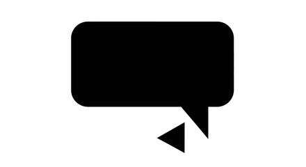 Naklejka premium Black Speech Bubble Icon on White Background