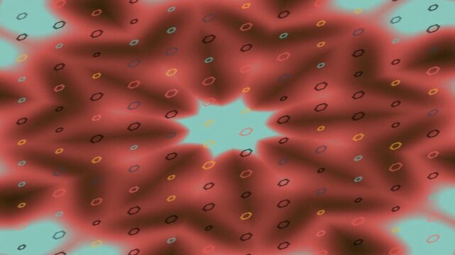 Organic Cloud Formations in Soft Red Bubbles Floating Across a Bright Azure Sky