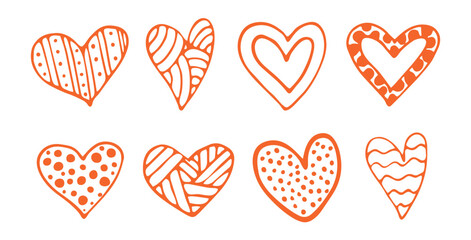 Valentines Day Love Heart Doodles