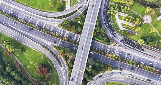 aerial view of modern overpass