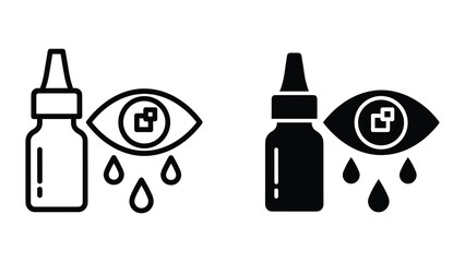 Obraz premium Eye care drops for healthy eyes
