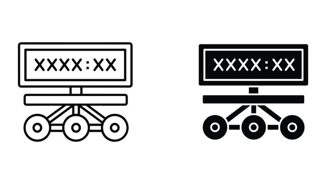 Ipv6 address display on monitor with wheels