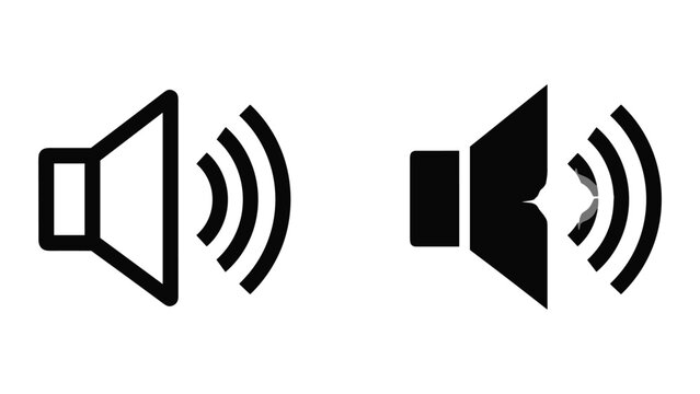 Speaker icon emitting sound waves