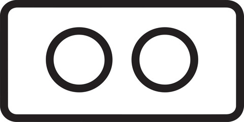 Cinder Block Silhouette Icon, Concrete Brick Shape, Construction Material Vector