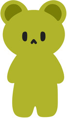 귀여운 초록색 곰 캐릭터