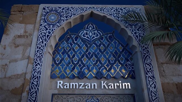 Slow motion 4K video of Ramadan lanterns during Ramzan Karim