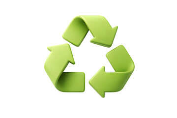 Obraz premium Single 3D Recycling Symbol Icon
