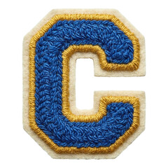 Varsity style embroidered letter C patch © X02