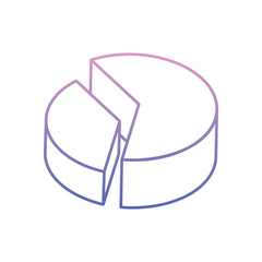 Pie Chart icon clean and modern vector illustration