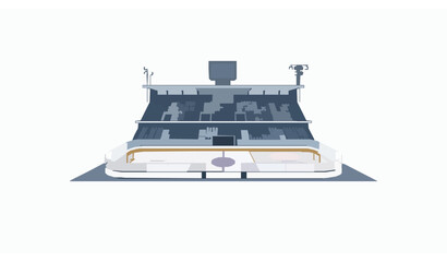 Modern ice hockey arena background vector with dramatic lighting © Nasrin