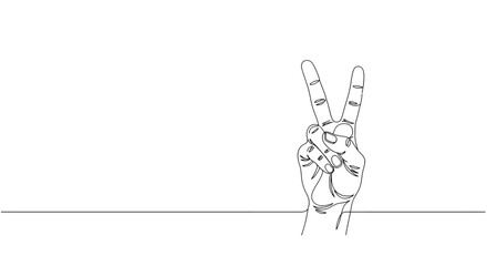 Fototapeta premium Minimalist line art drawing of a person doing a handstand with legs in the air against a white background