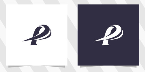 letter p logo design vector