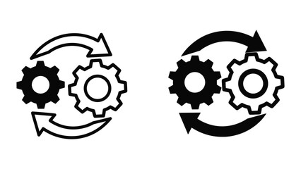 Synchronized gears in motion