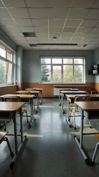 Students study in classroom environment daily indoors