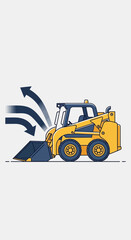 Obraz premium Compact Loader Demonstrates Efficient Material Handling Operations