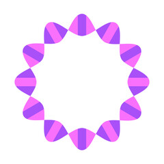 DNA Chain Vector Flat Icon Design