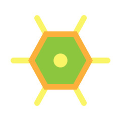 Nucleotide Vector Flat Icon Design