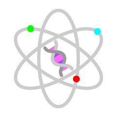 DNA Innovation Vector Flat Icon Design