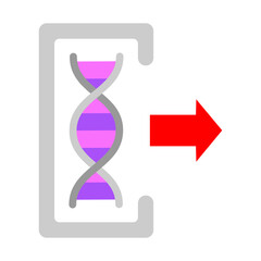 DNA Extraction Vector Flat Icon Design