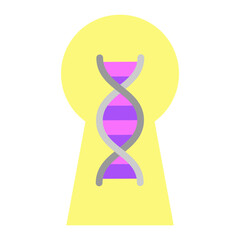 Genetic Privacy Vector Flat Icon Design