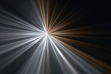 Obraz premium Abstract Radial Light Burst Silver And Gold Lines In Black Background Optical Zoom Effect And Glittering Texture