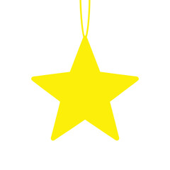 Obraz premium Yellow Star Ornament Icon.